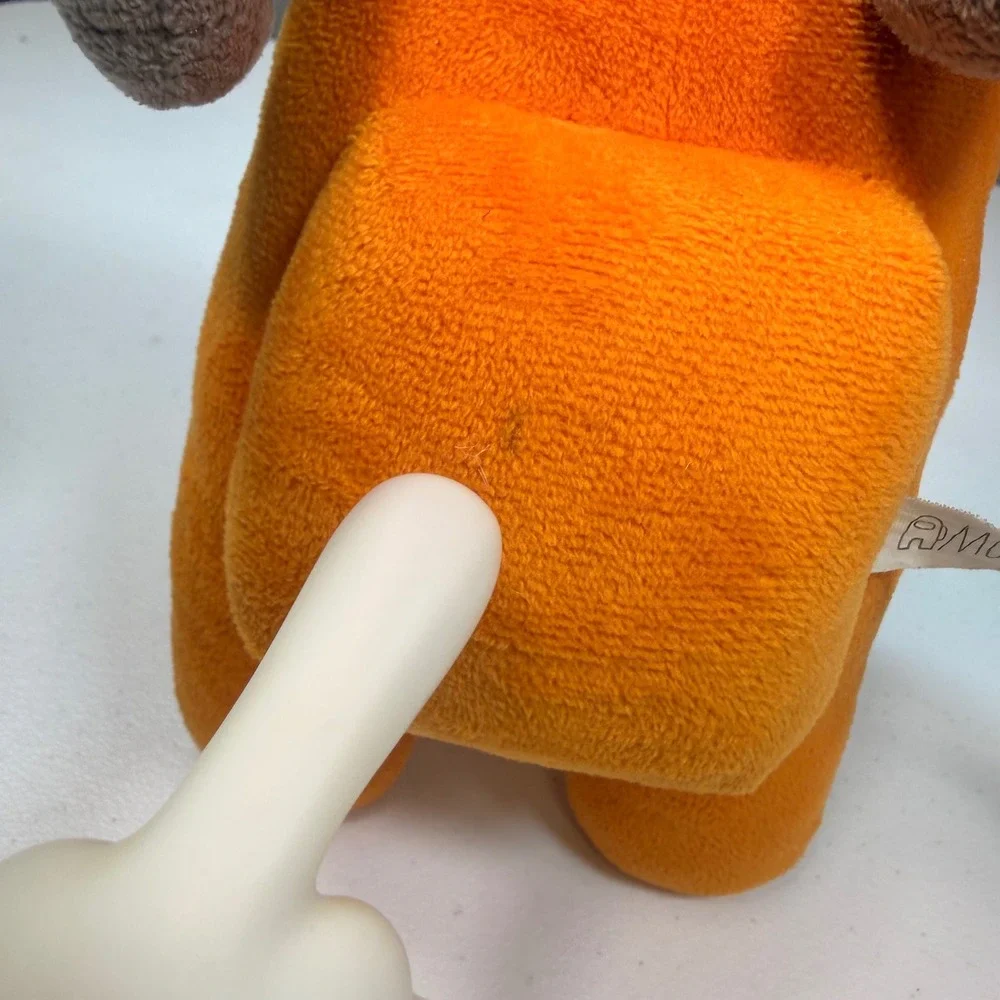 Among Us Orange Crewmate Plush Grey Ram Horns Gaming Collectible 7 Inch